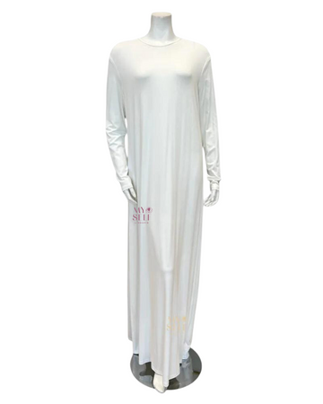 Sparrow Ivory Long Sleeve 50" Midi Shell Dress